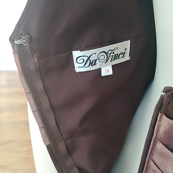 Brown De Vinci Formal Gown, NEW w/Tags - Picture 6 of 8